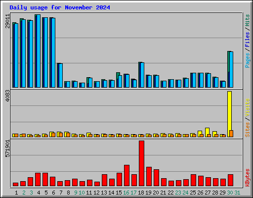 Daily usage for November 2024