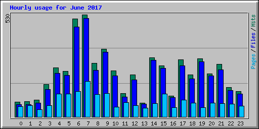 Hourly usage for June 2017