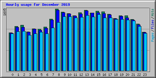 Hourly usage for December 2019