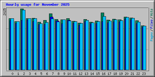 Hourly usage for November 2025