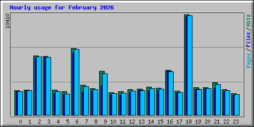 Hourly usage for February 2026